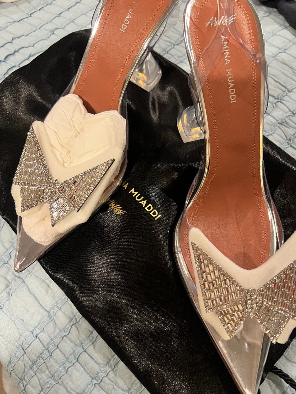 AMINA MUADDI x AWGE Phoenix Embellished PVC Pump